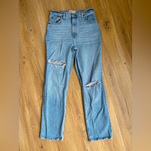 Abercrombie & Fitch Light Blue 90s straight high rise